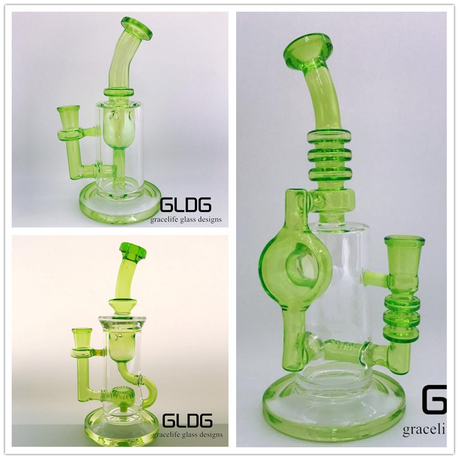 Gldg New Design Awesome Colorful Hand Blown Borosilicate Recycler Glass Water Pipe with Great Function