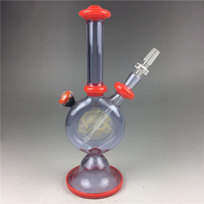 11.5inch Red Water Pipe Glass Smoking Recycler Oil Rig Pipe