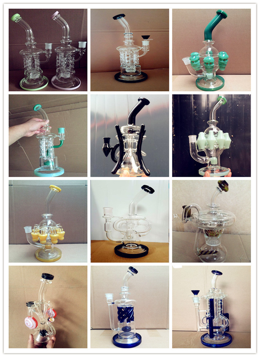Popular Glass Recycler Glass Water Smoking Pipe with Various Designs