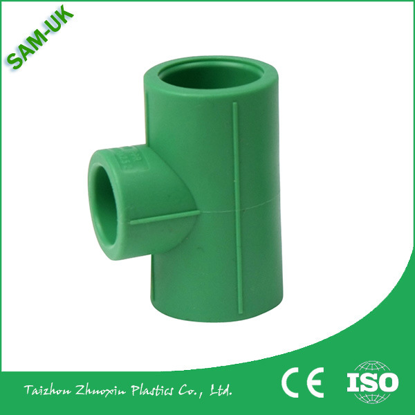 Plastic Pipes for Hot and Cold Water ISO Standard PPR Tee Reducing Tee Plumbing Material PPR Pipe Fitting
